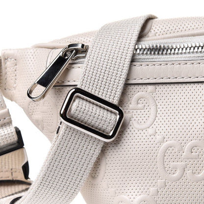 Gucci Calfskin GG Tennis Embossed Belt Bag Mystic White 8 of 11
