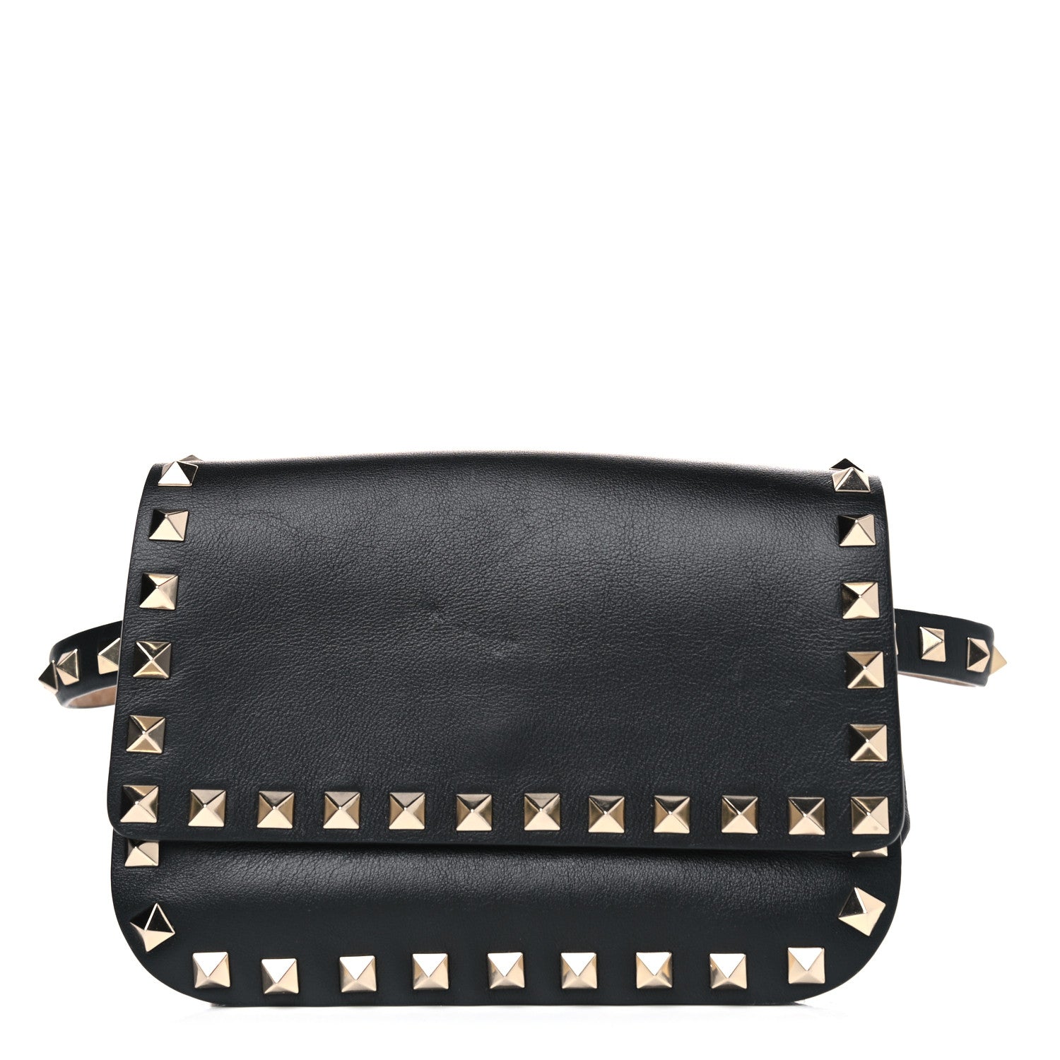 Valentino Garavani Calfskin Rockstud Belt Bag Black 1 of 7