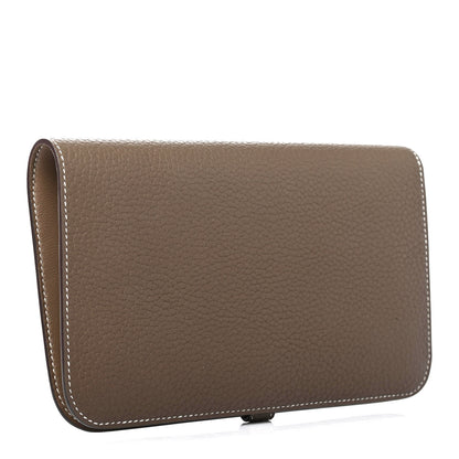 Hermes Togo Dogon Duo Wallet Etoupe 3 of 5