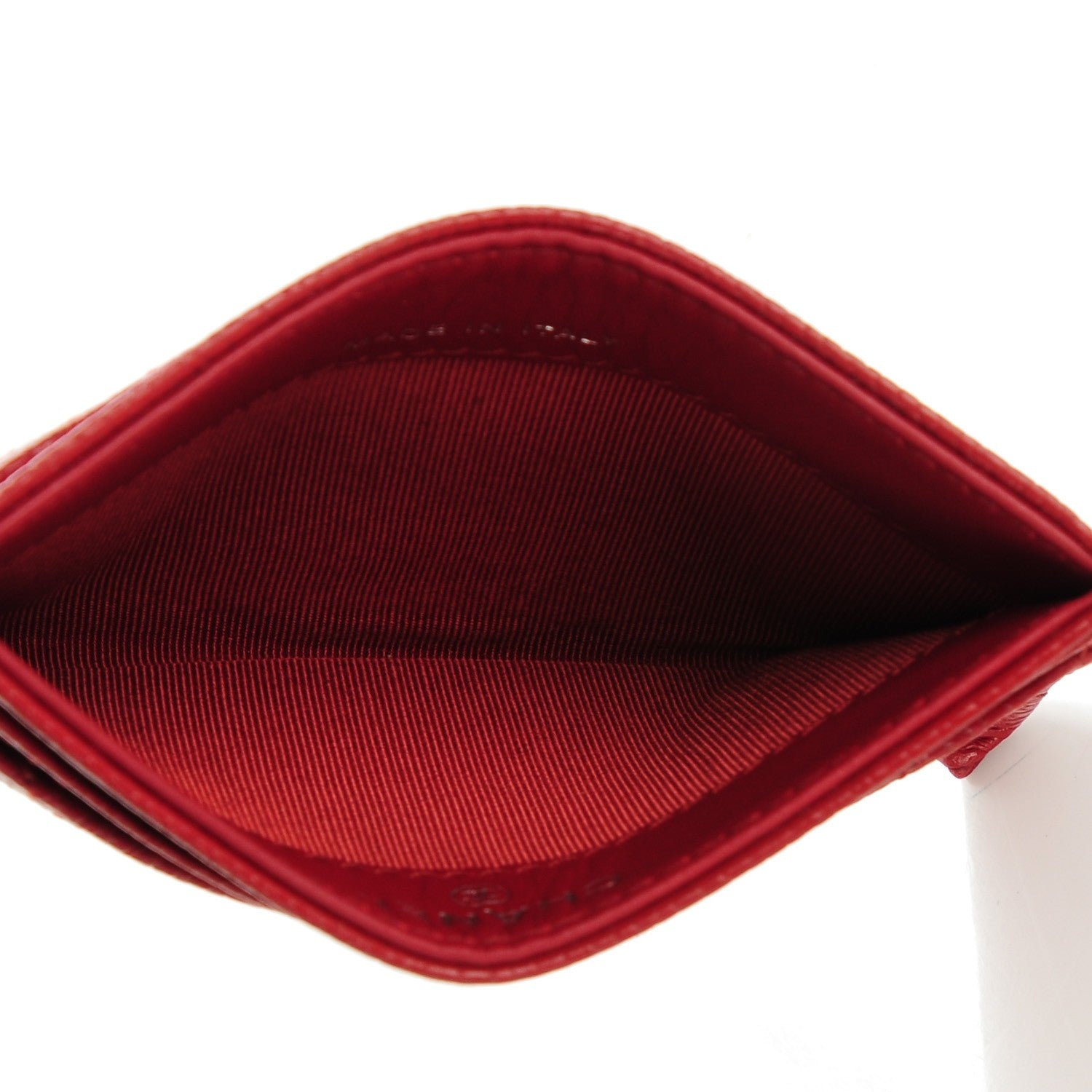 Chanel Caviar Quilted Card Holder Red 5 of 8
