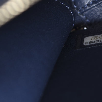 Chanel Caviar Quilted Small CC Filigree Vanity Case Navy 8 of 10