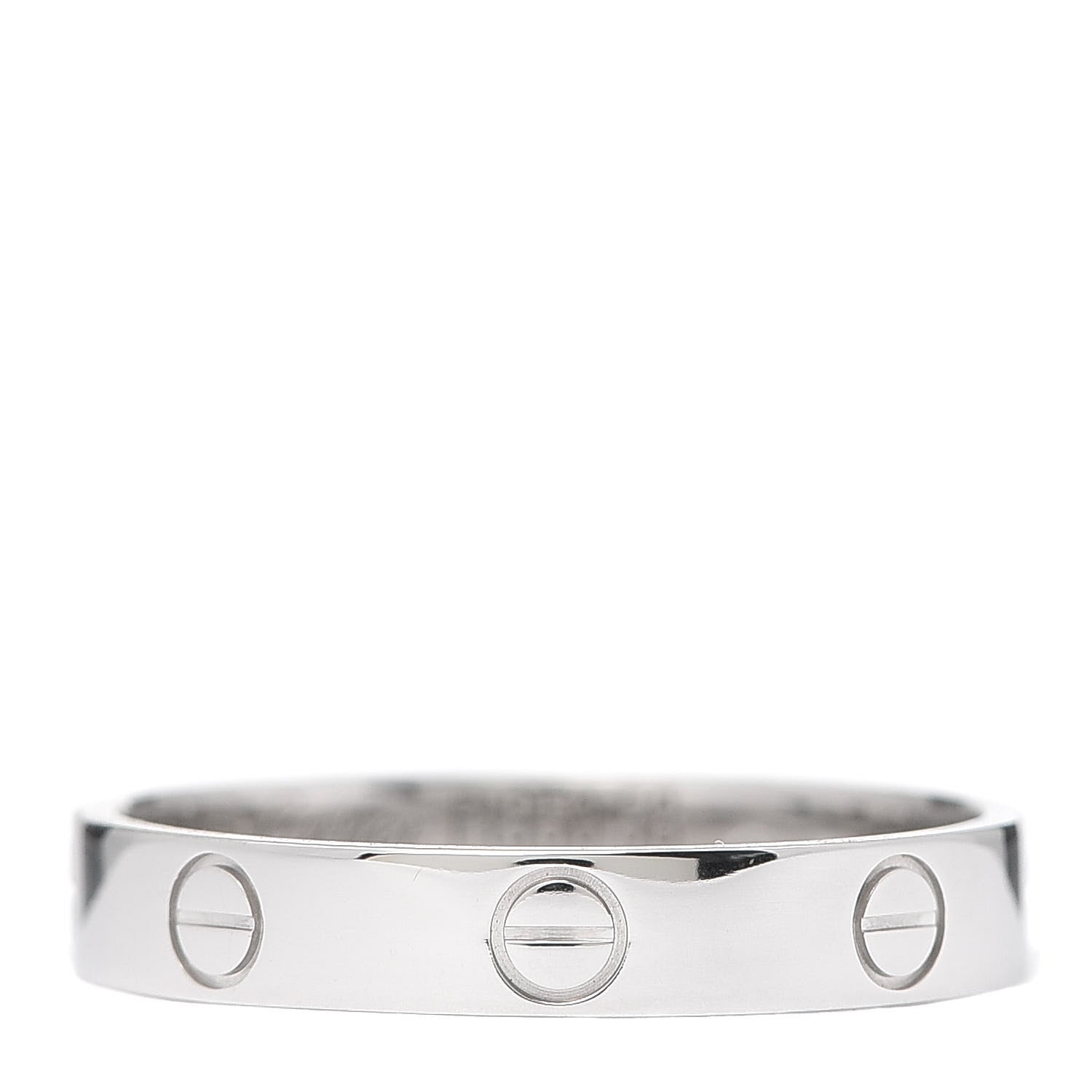 Cartier Platinum 3.5mm LOVE Wedding Band Ring 58 8.25 1 of 4