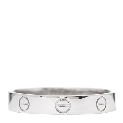 Cartier Platinum 3.5mm LOVE Wedding Band Ring 58 8.25 1 of 4