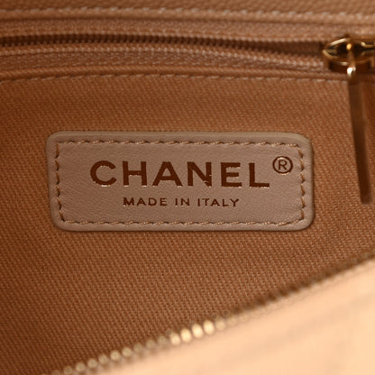 Chanel Caviar Lizard Embossed Quilted Small Coco Handle Flap Beige 5 of 9