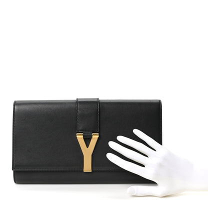Saint Laurent Calfskin Classic Y Ligne Clutch Black 2 of 10