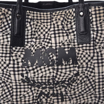 MCM Visetos Medium Liz Reversible Shopper Tote Black 11 of 20