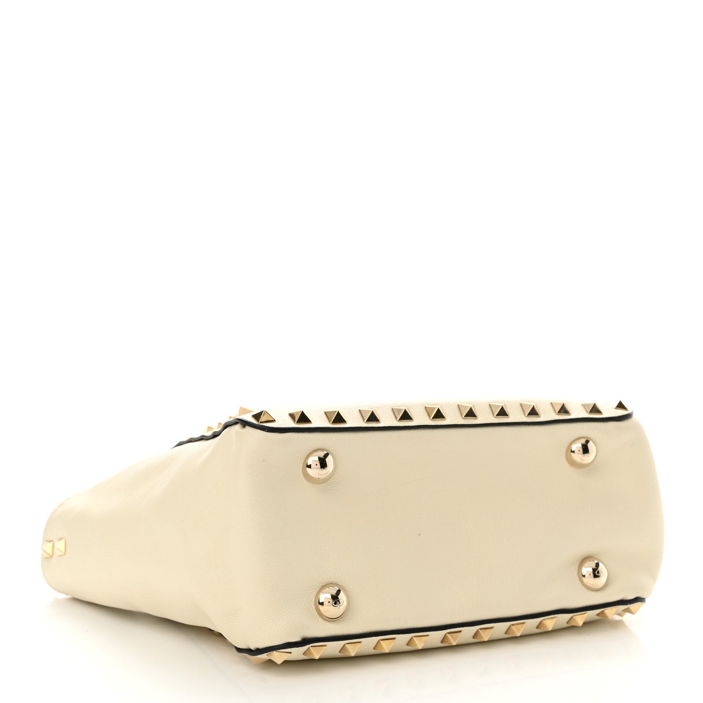 Vitello Mini Rockstud Tote Ivory