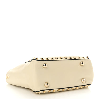 Valentino Garavani Vitello Mini Rockstud Tote Ivory 4 of 13