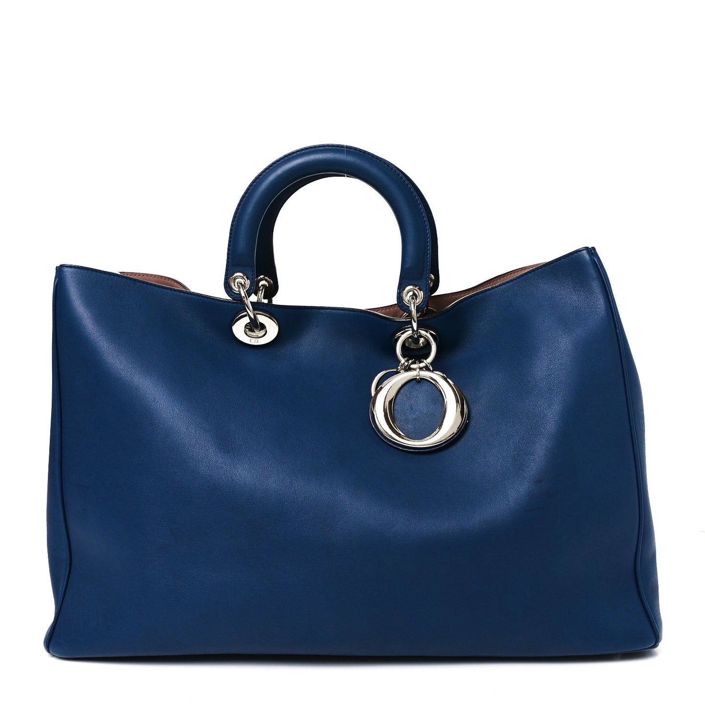 Smooth Calfskin Large Diorissimo Tote Blue