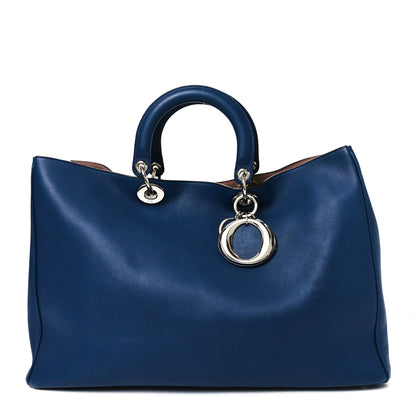 Christian Dior Smooth Calfskin Large Diorissimo Tote Blue 1 of 9