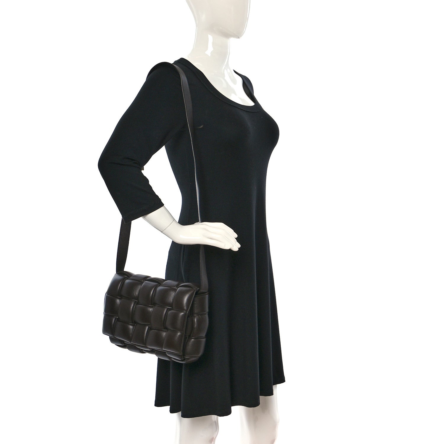 Bottega Veneta Nappa Maxi Intreccio Padded Cassette Crossbody Bag Fondente 2 of 8