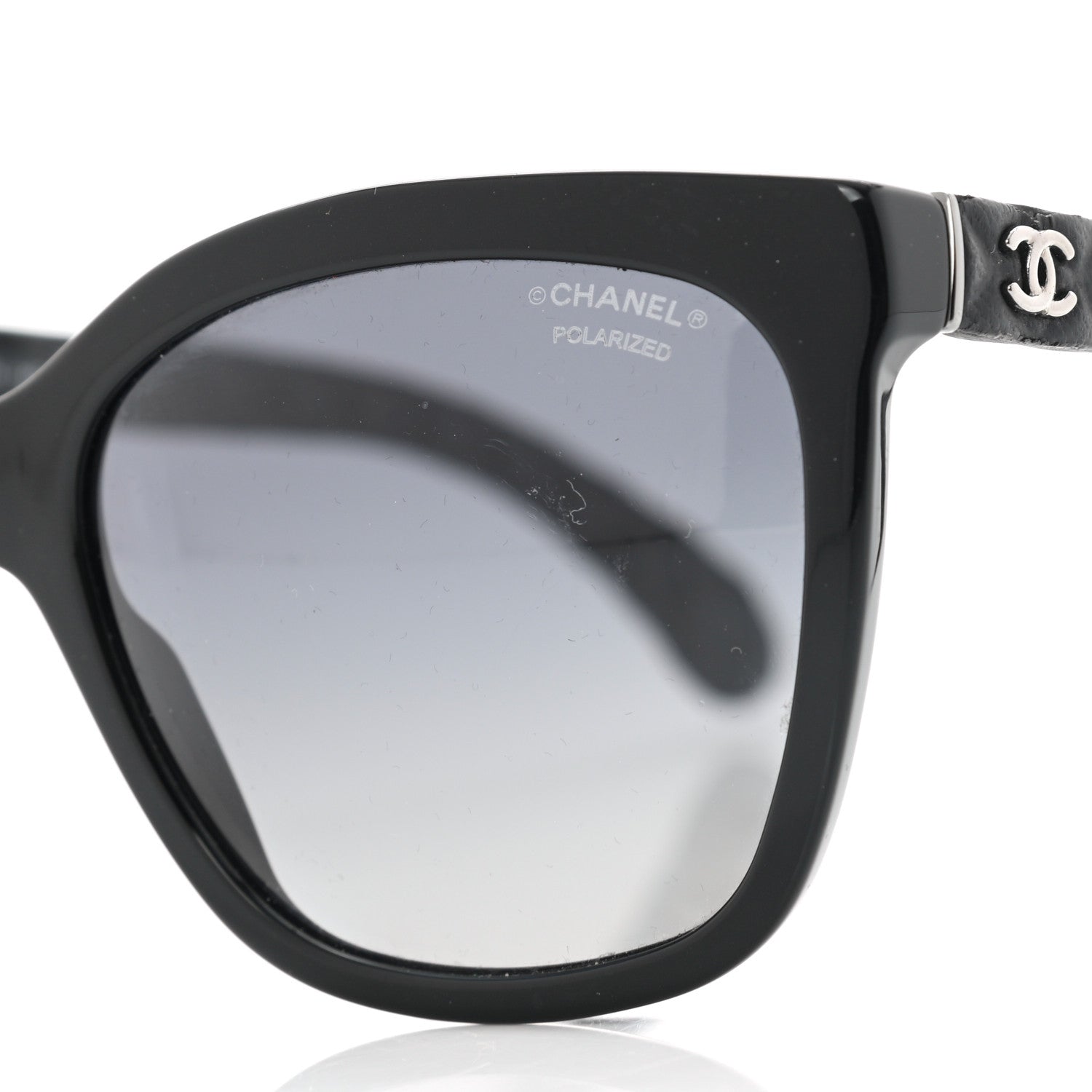 Chanel Acetate Quilted Polarized Butterfly CC Sunglasses 5288-Q Black 5 of 8