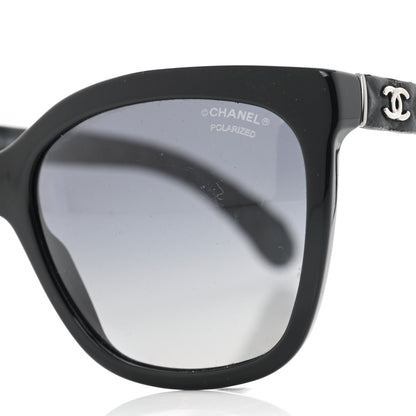 Chanel Acetate Quilted Polarized Butterfly CC Sunglasses 5288-Q Black 5 of 8