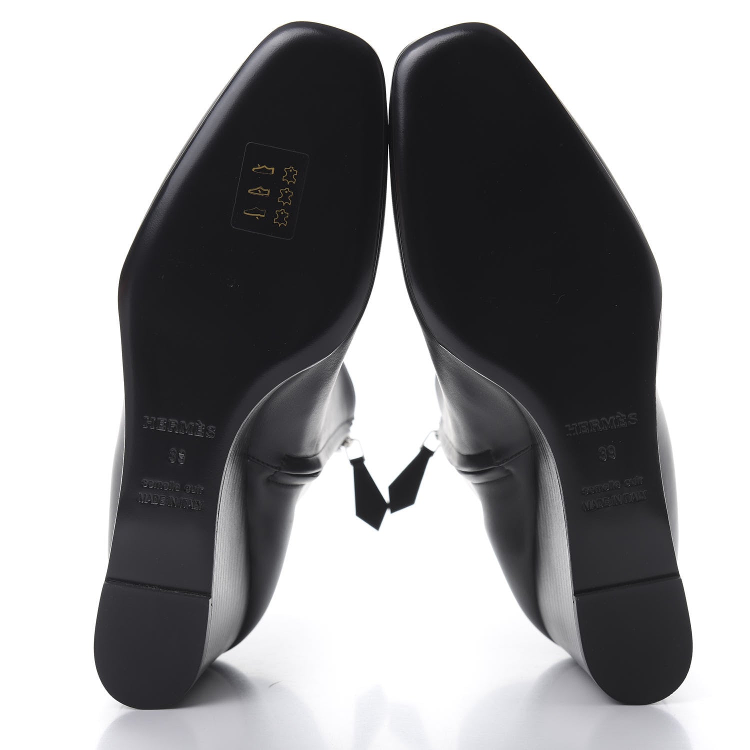 Hermes Calfskin Andrene Ankle Boots 39 Black 5 of 8