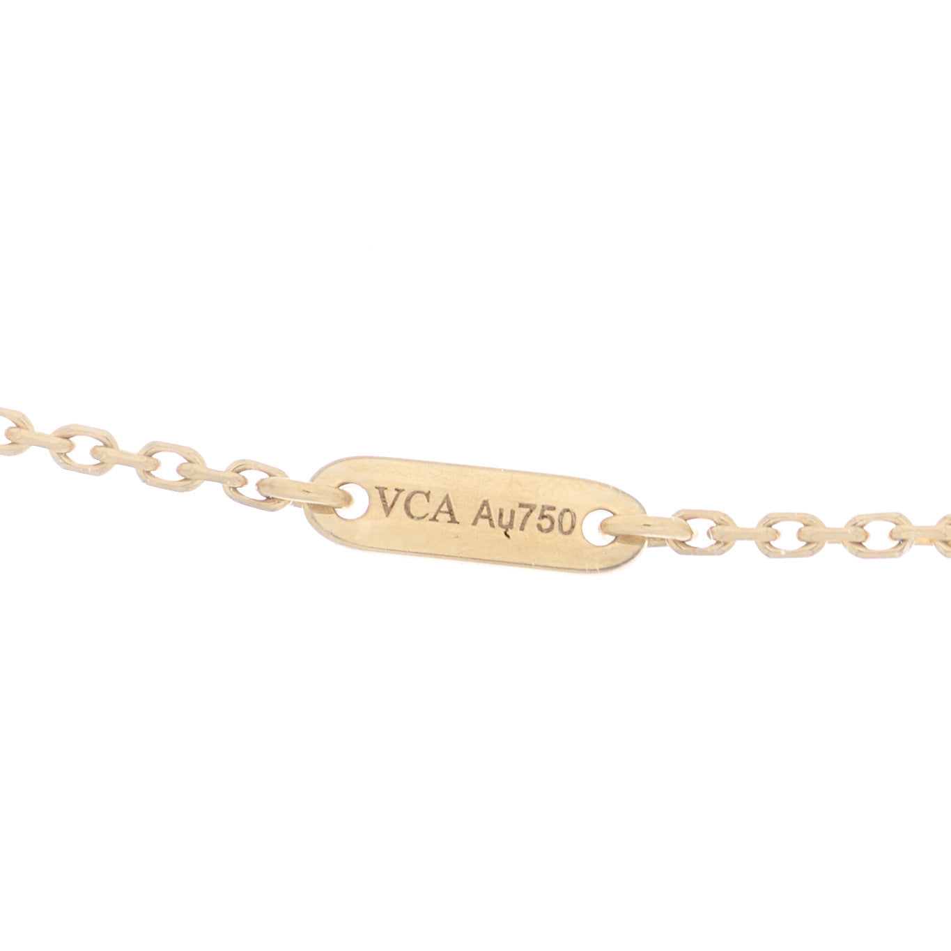 Van Cleef & Arpels 18K Yellow Gold Mother of Pearl Sweet Alhambra Pendant Necklace 3 of 5