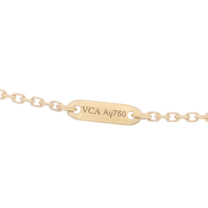 Van Cleef & Arpels 18K Yellow Gold Mother of Pearl Sweet Alhambra Pendant Necklace 3 of 5
