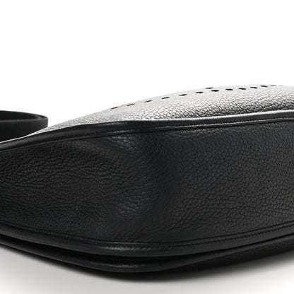 Hermes Taurillon Clemence EVELYNE III GM Black 9 of 10