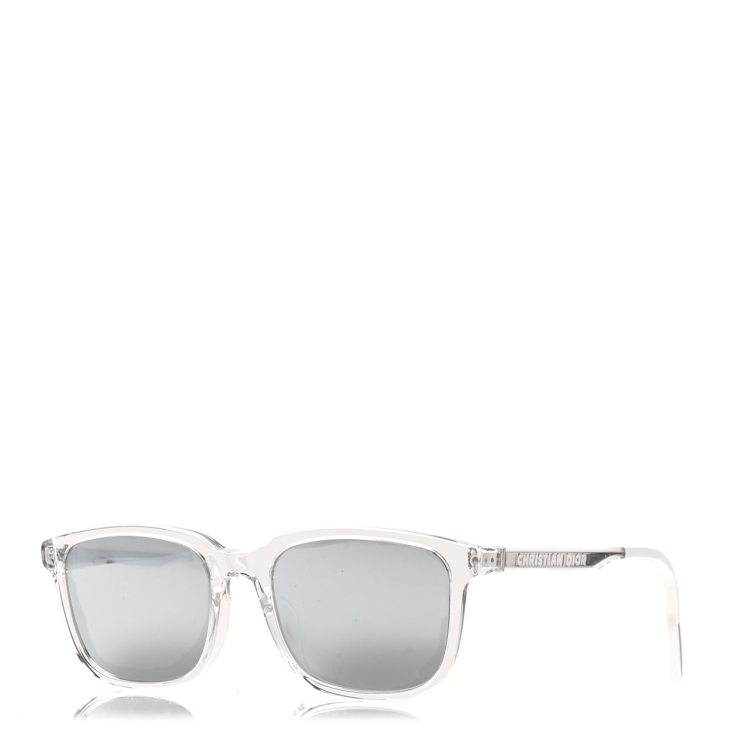 Acetate DiorTag SU Rectangular Sunglasses Silver