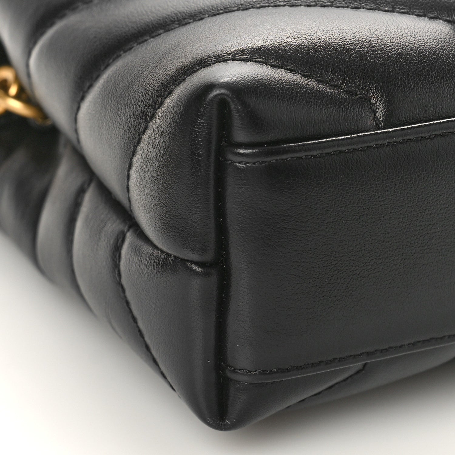 Saint Laurent Calfskin Y Quilted Monogram Toy Loulou Crossbody Bag Black 7 of 8