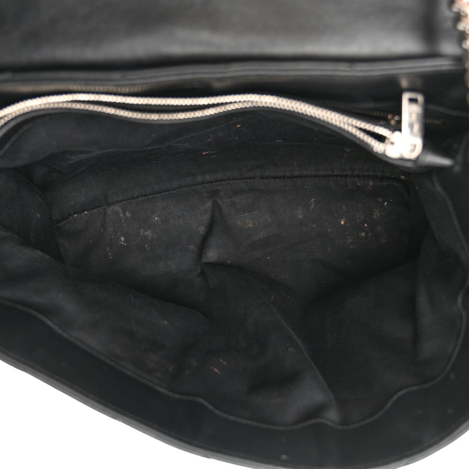 Saint Laurent Calfskin Y Quilted Monogram Large Loulou Chain Satchel Black 5 of 14