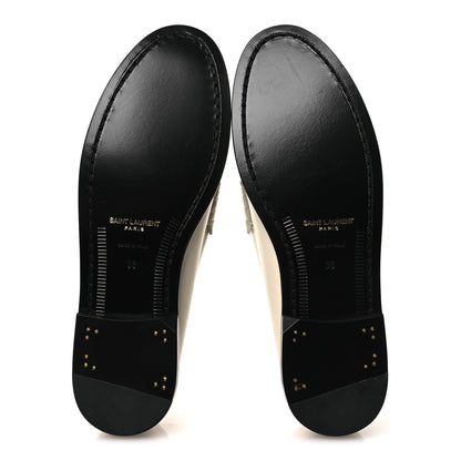Saint Laurent Calfskin Penny Loafers 36 Pearl 7 of 13