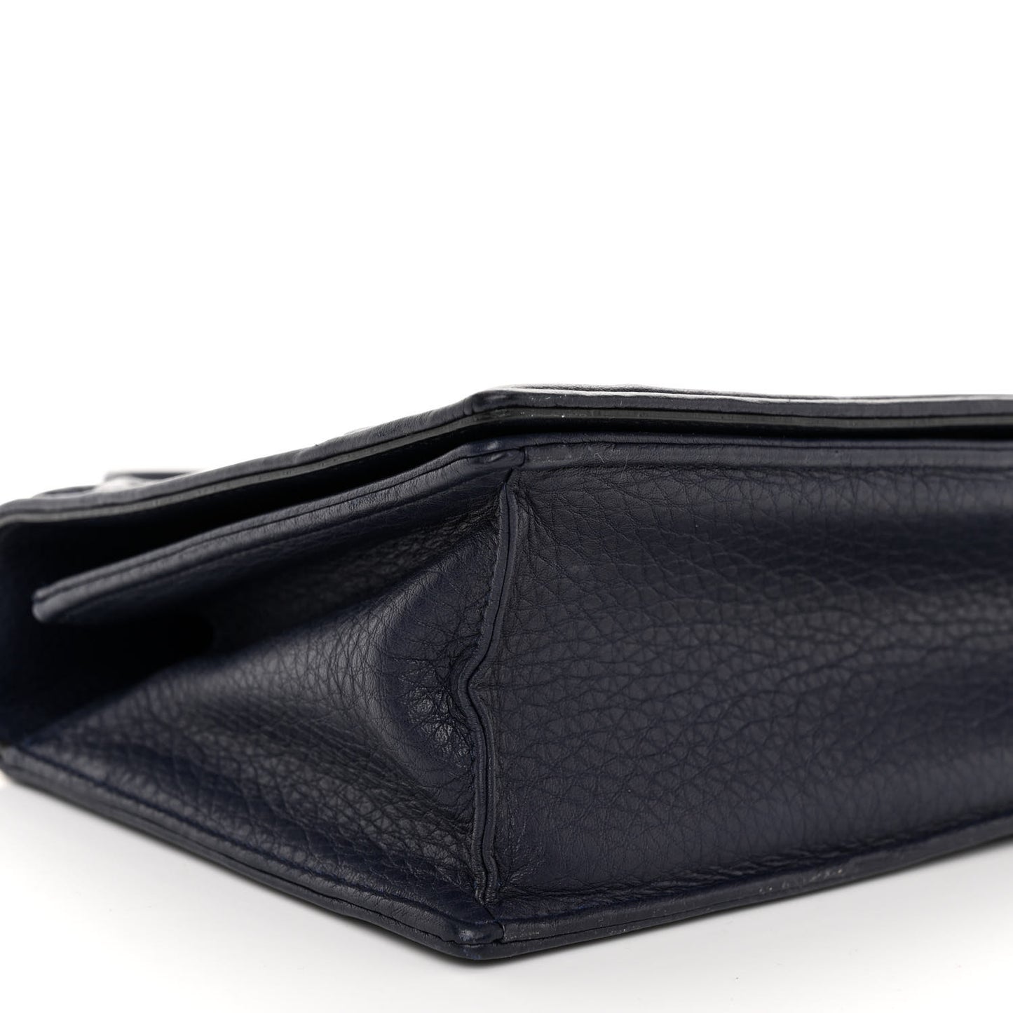 Grained Calfskin Medium Diorama Flap Bag Indigo Blue