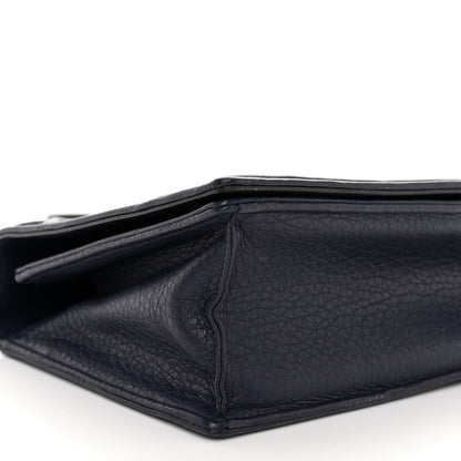 Christian Dior Grained Calfskin Medium Diorama Flap Bag Indigo Blue 8 of 9