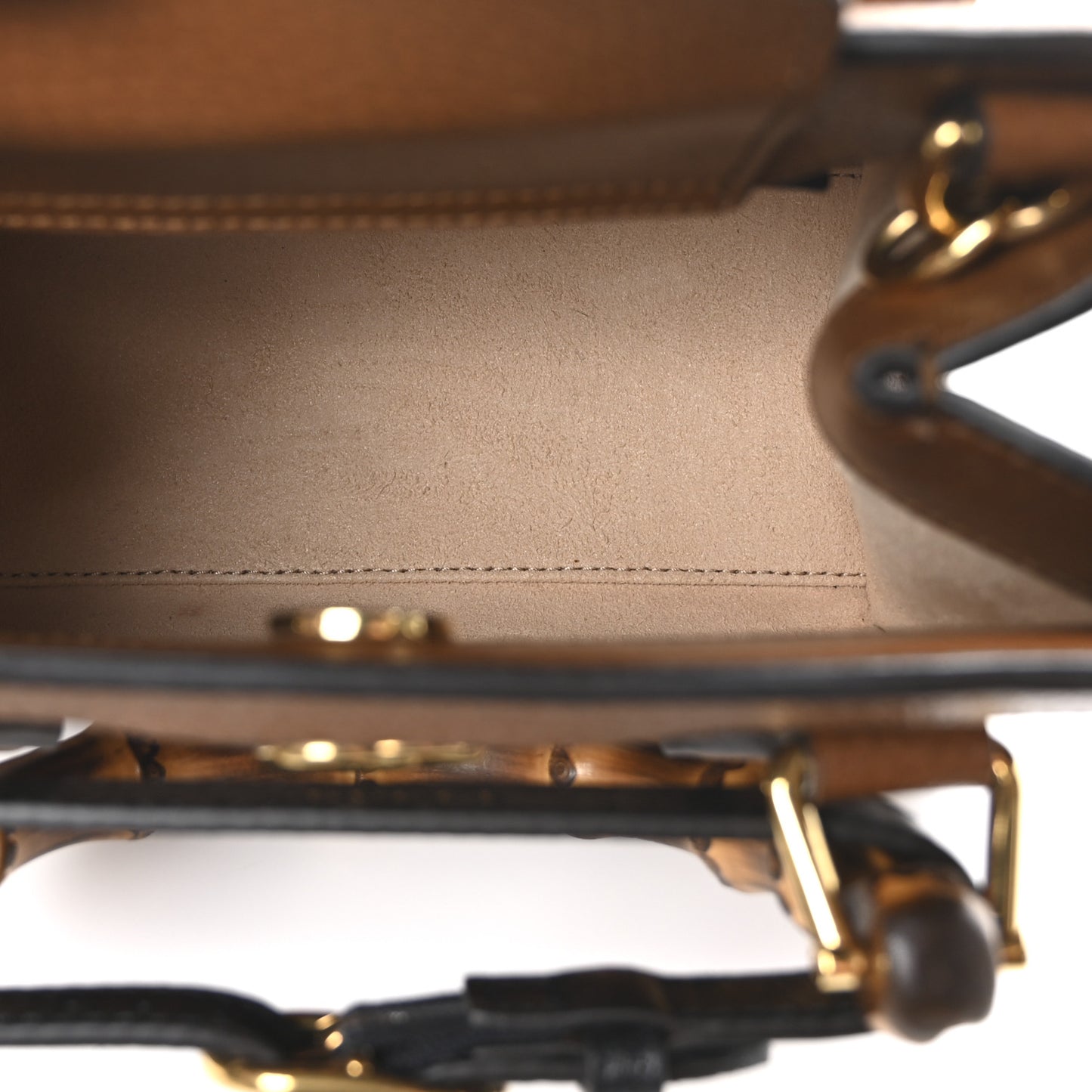 Textured Dollar Calfskin Web Mini Diana Tote Bag Cuir Black