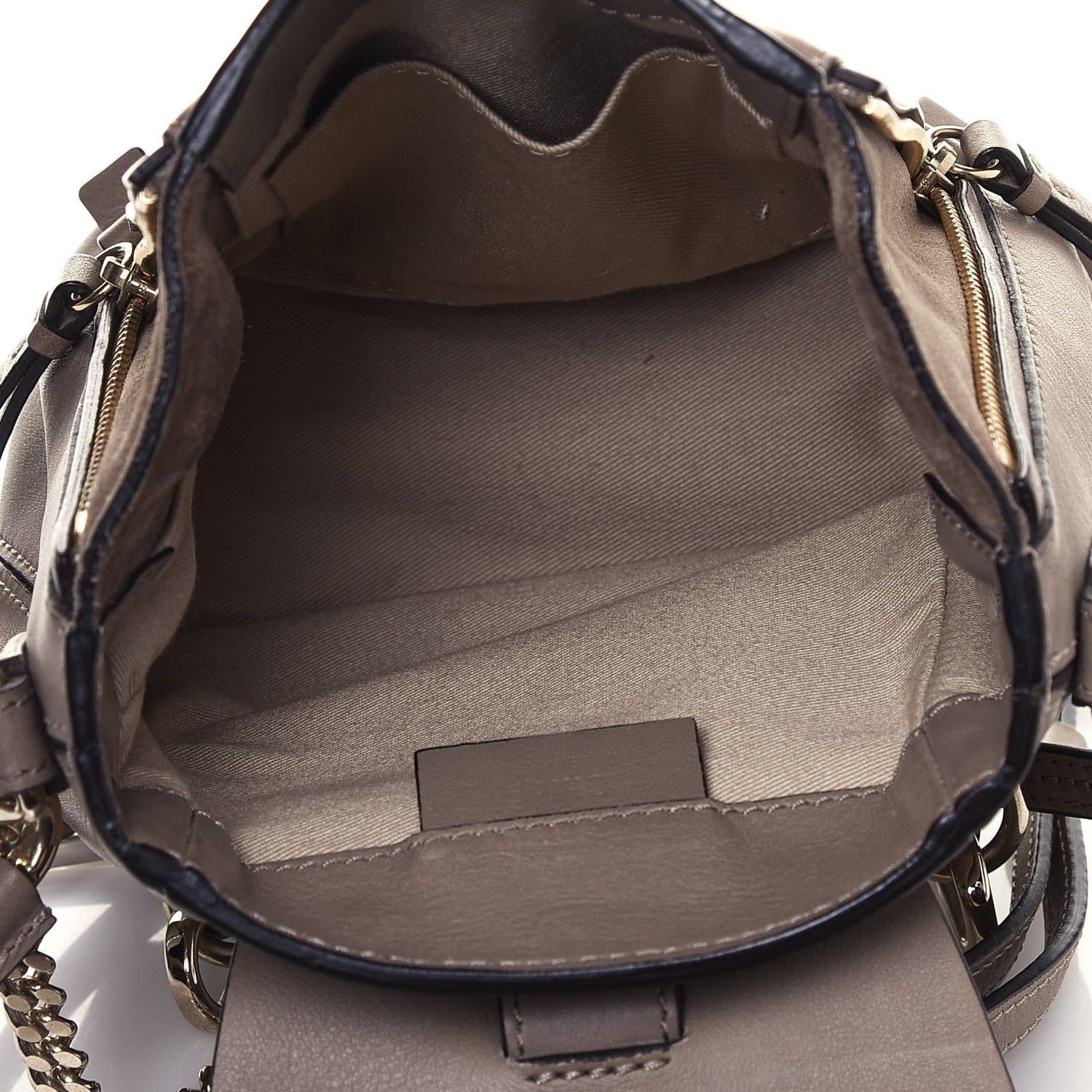 Chloe Suede Calfskin Mini Faye Backpack Motty Grey 5 of 12