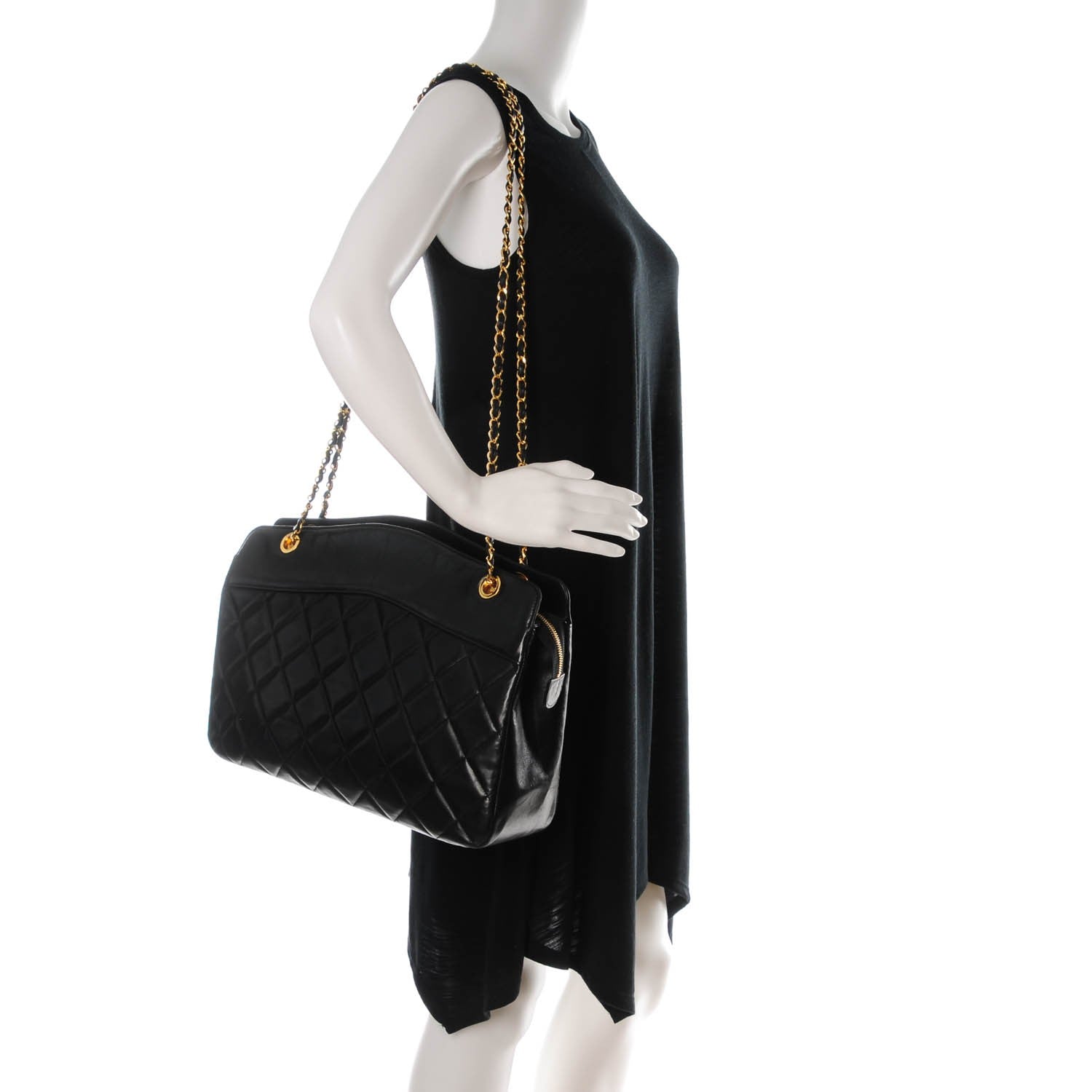 Chanel Lambskin Quilted Shoulder Bag Black 2 of 9