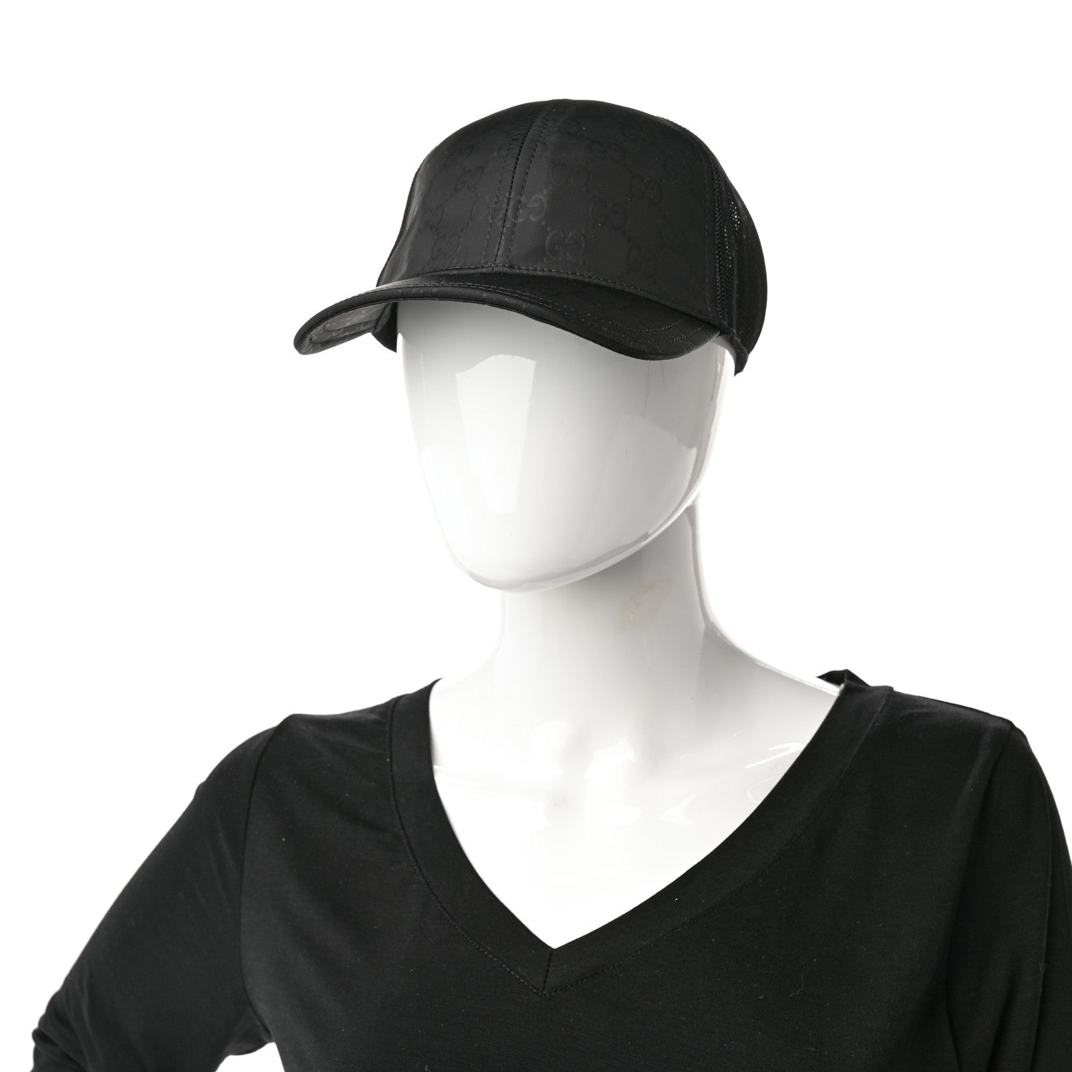 Gucci Nylon Monogram Baseball Hat L Black 2 of 12