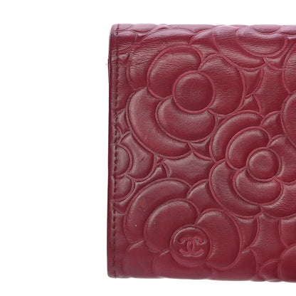 Chanel Lambskin Embossed Camellia Large Gusset Flap Wallet Pink 12 of 17