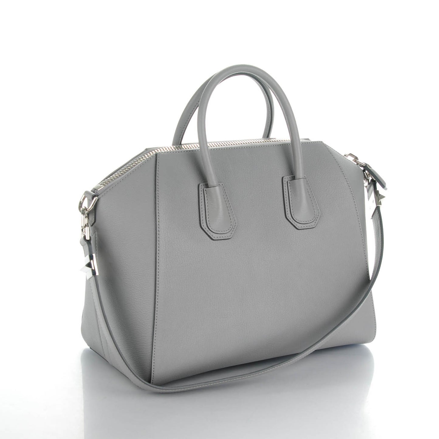 Sugar Goatskin Medium Antigona Pearl Grey