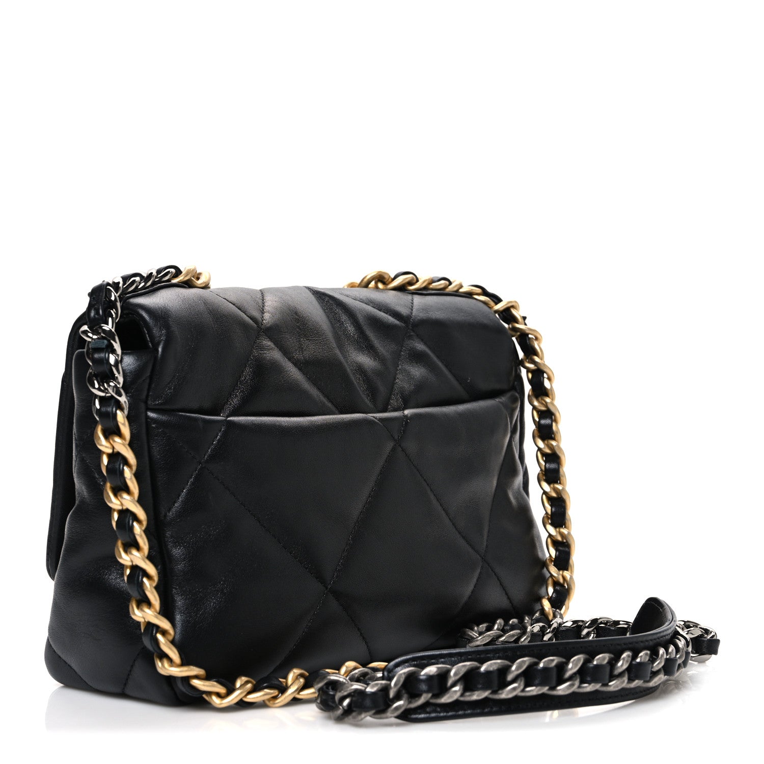 Chanel Lambskin Quilted Medium Chanel 19 Flap Black 3 of 11