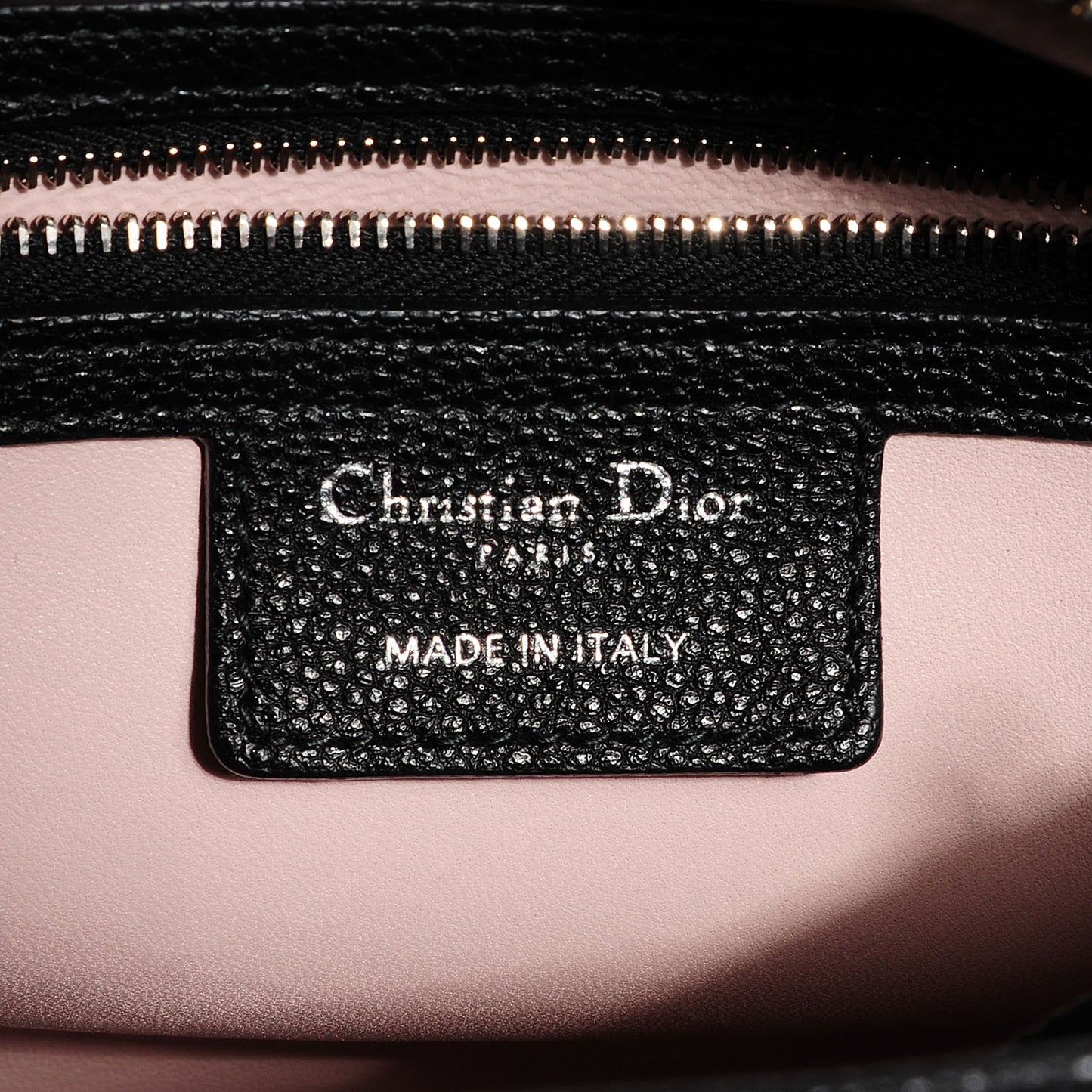 Grained Calfskin Cannage Medium Lady Dior Black