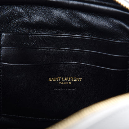 Saint Laurent Grain De Poudre Matelasse Monogram Mini Lou Camera Bag Crema Soft 8 of 11