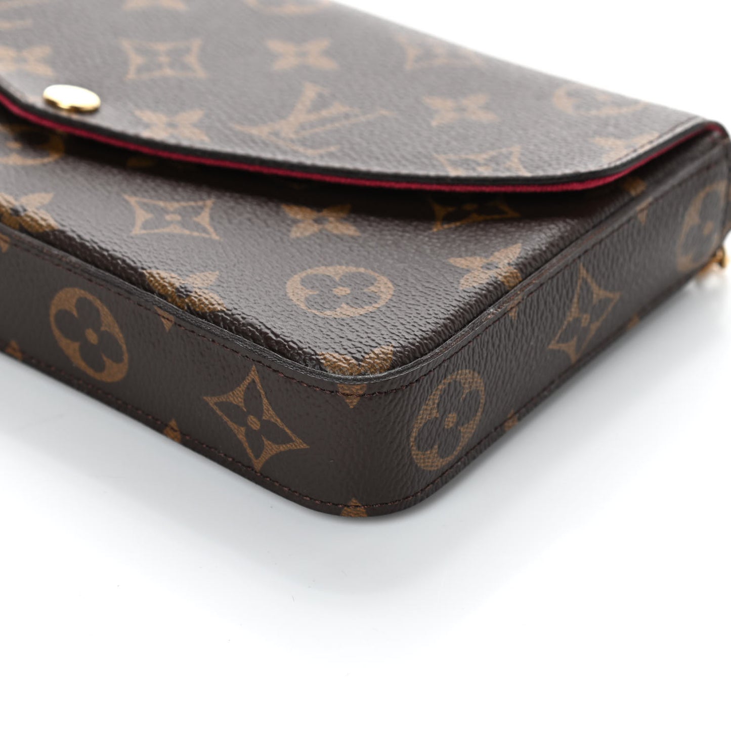 Monogram Pochette Felicie Chain Wallet Fuchsia