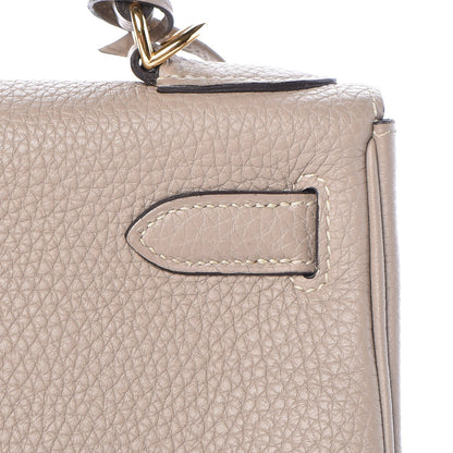 Hermes Taurillon Clemence Kelly Retourne 28 Gris Tourterelle 10 of 37