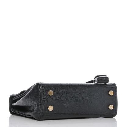 Saint Laurent Grained Calfskin Small Moujik Top Handle Bag Black 4 of 14