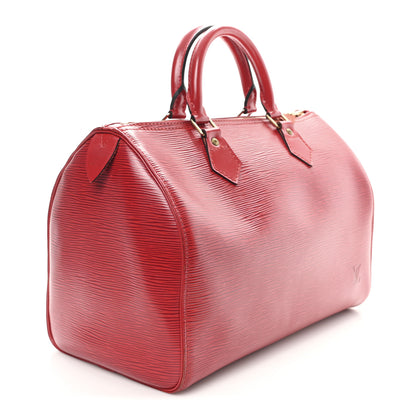 Louis Vuitton Epi Speedy 30 Castillan Red 3 of 10