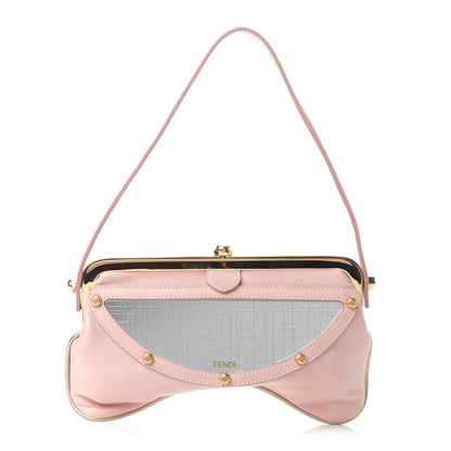 Fendi Nappa Flipping Vanity Mirror Clutch Rose 1 of 9