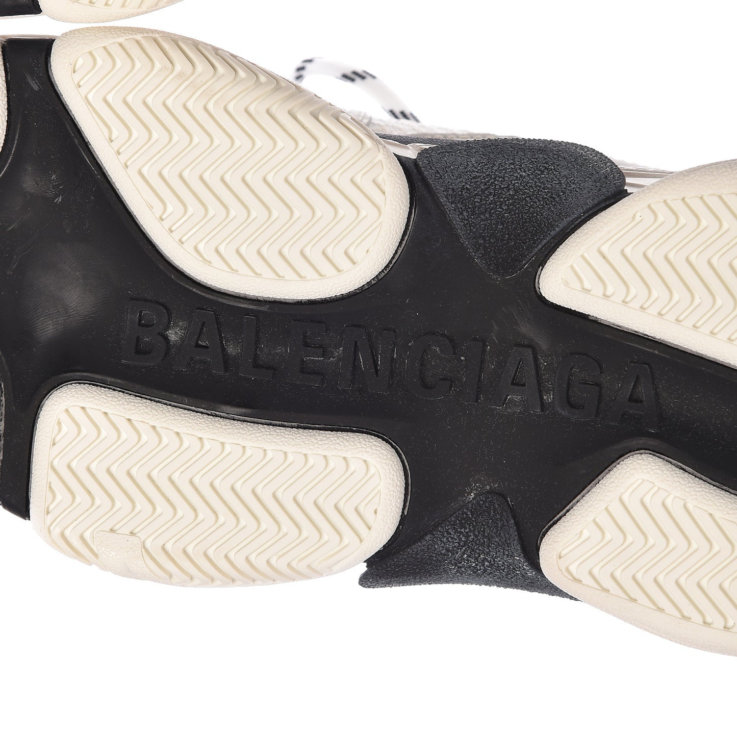 Mesh Nubuck Womens Triple S Sneakers 38 White Bleu Violet