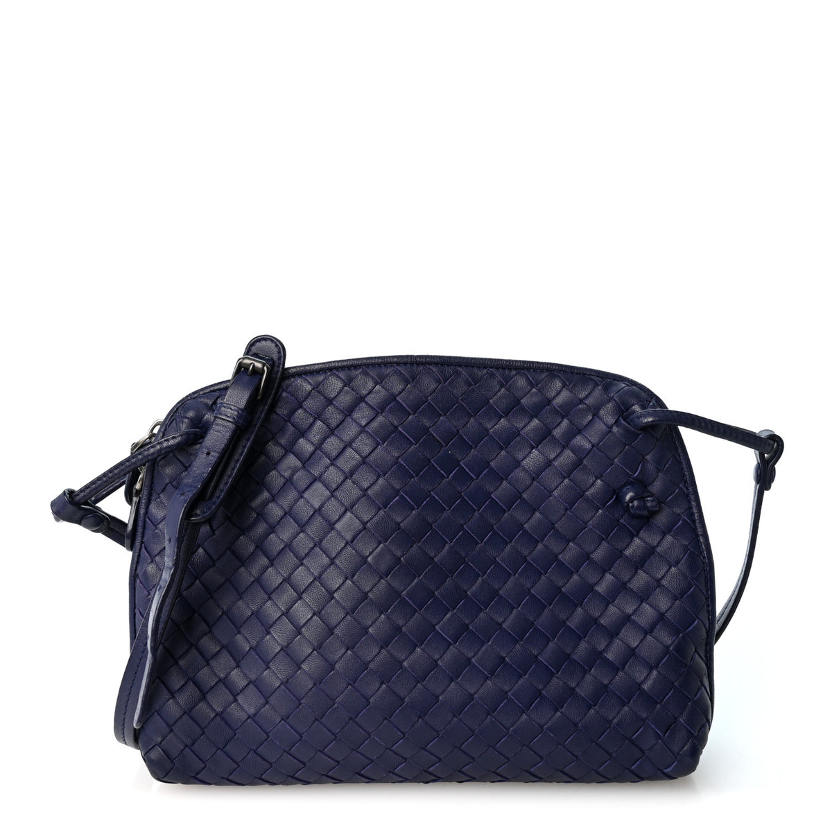 Bottega Veneta Nappa Intrecciato Nodini Crossbody Messenger Atlantic 1 of 9