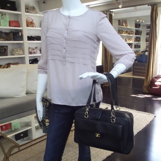 Chanel Caviar Chain Satchel Black 2 of 12