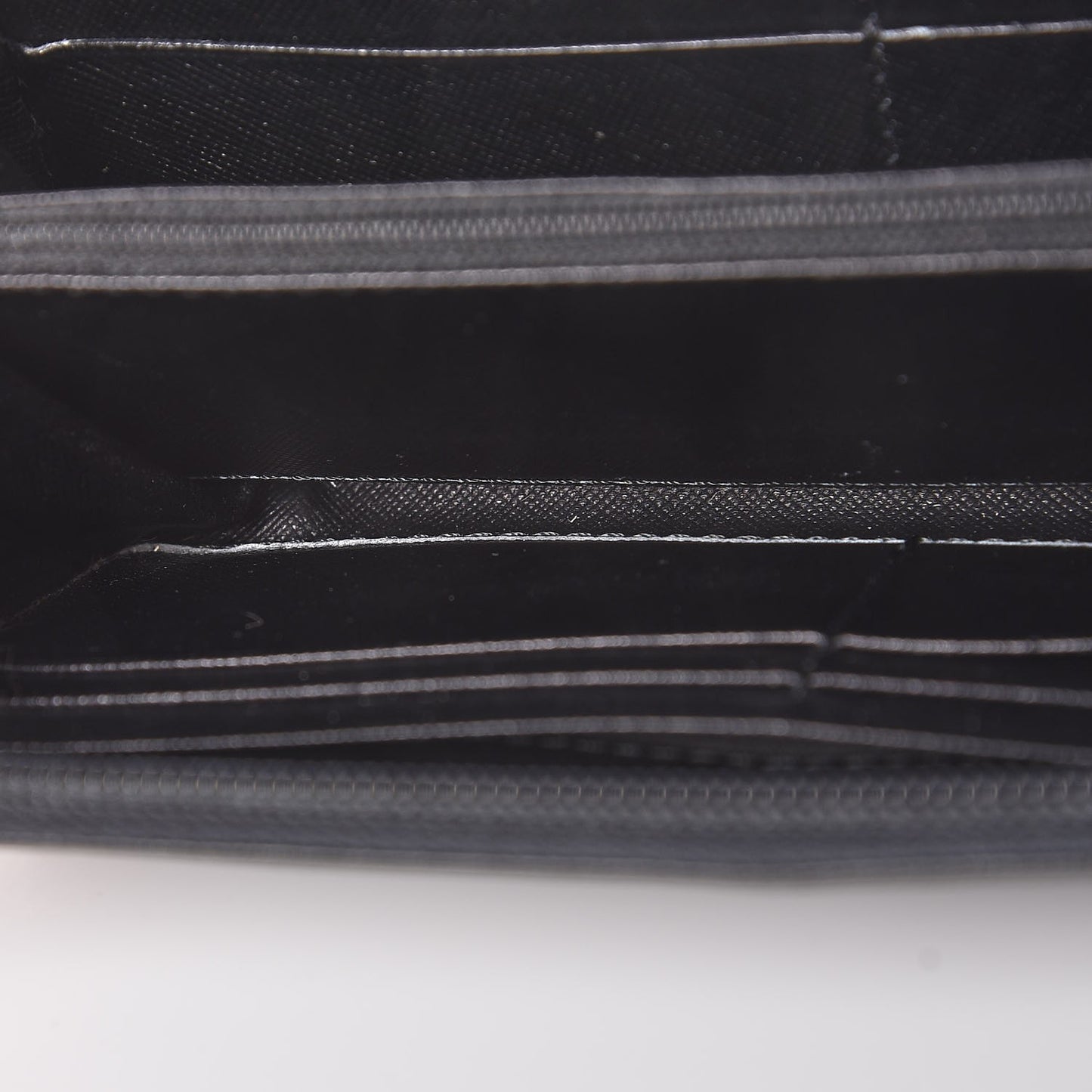 Saffiano Zip Around Wallet Black