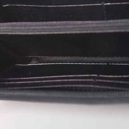 Prada Saffiano Zip Around Wallet Black 18 of 19