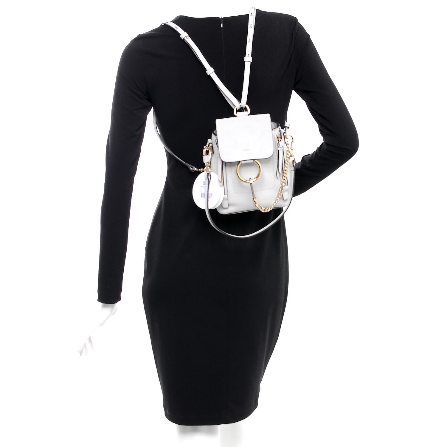 Chloe Suede Calfskin Mini Faye Backpack Airy Grey 2 of 7