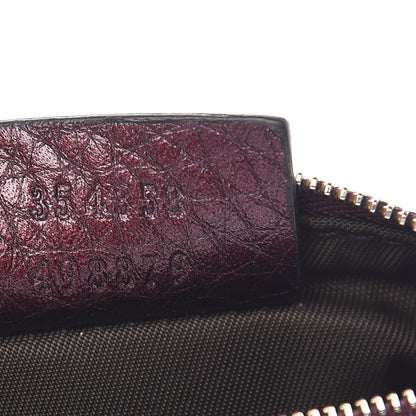 Gucci Metallic Pebbled Calfskin Soho Key Case Burgundy 6 of 9
