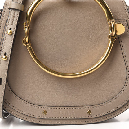 Chloe Calfskin Suede Small Nile Bracelet Bag Motty Grey 10 of 10