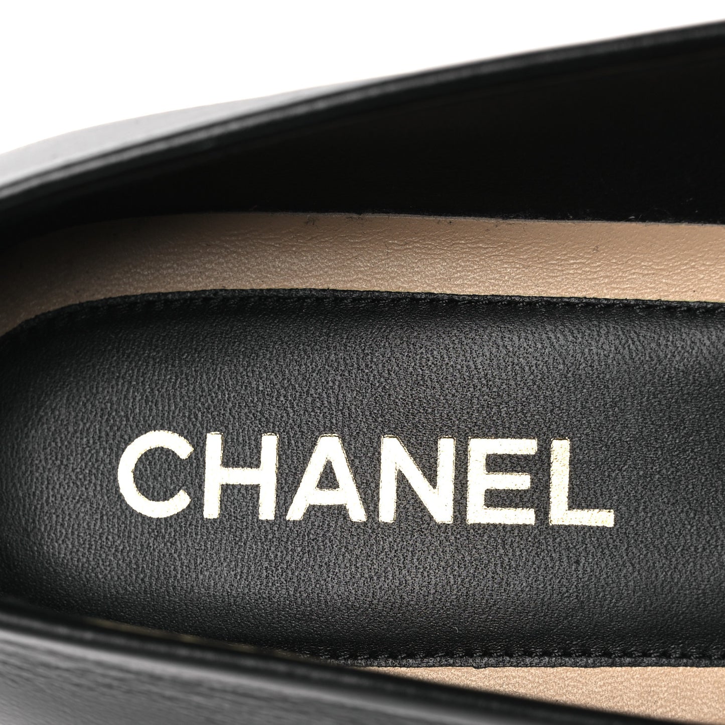 Shiny Calfskin CC Moccasins 41 Black